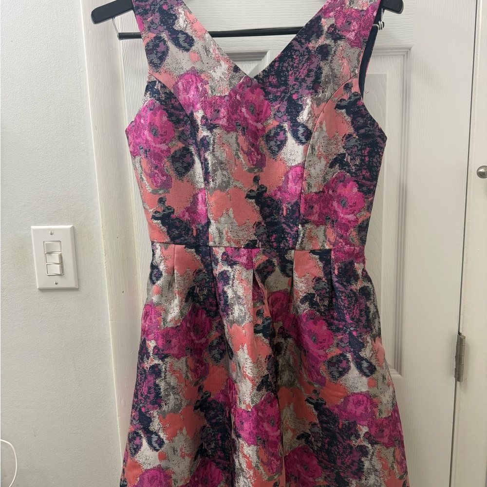 Brand New!! Versona Pink and Blue Textured Dress